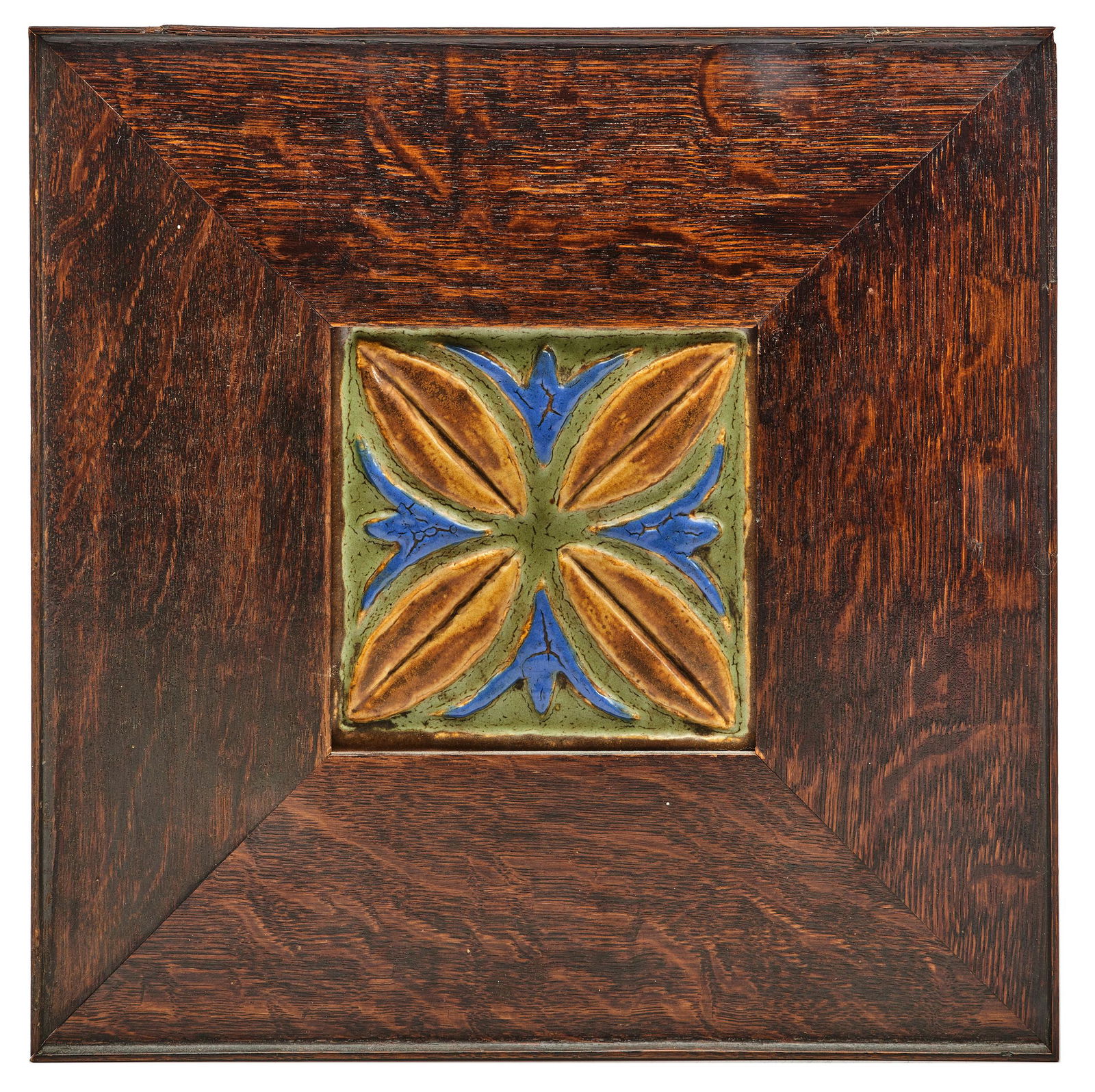 Rookwood Pottery tile: Rookwood PotterytileCincinnatiglazed ceramic, woodsigned, numbered5.5"h x 5.5"woverall: 13.5"h x 13.5"w