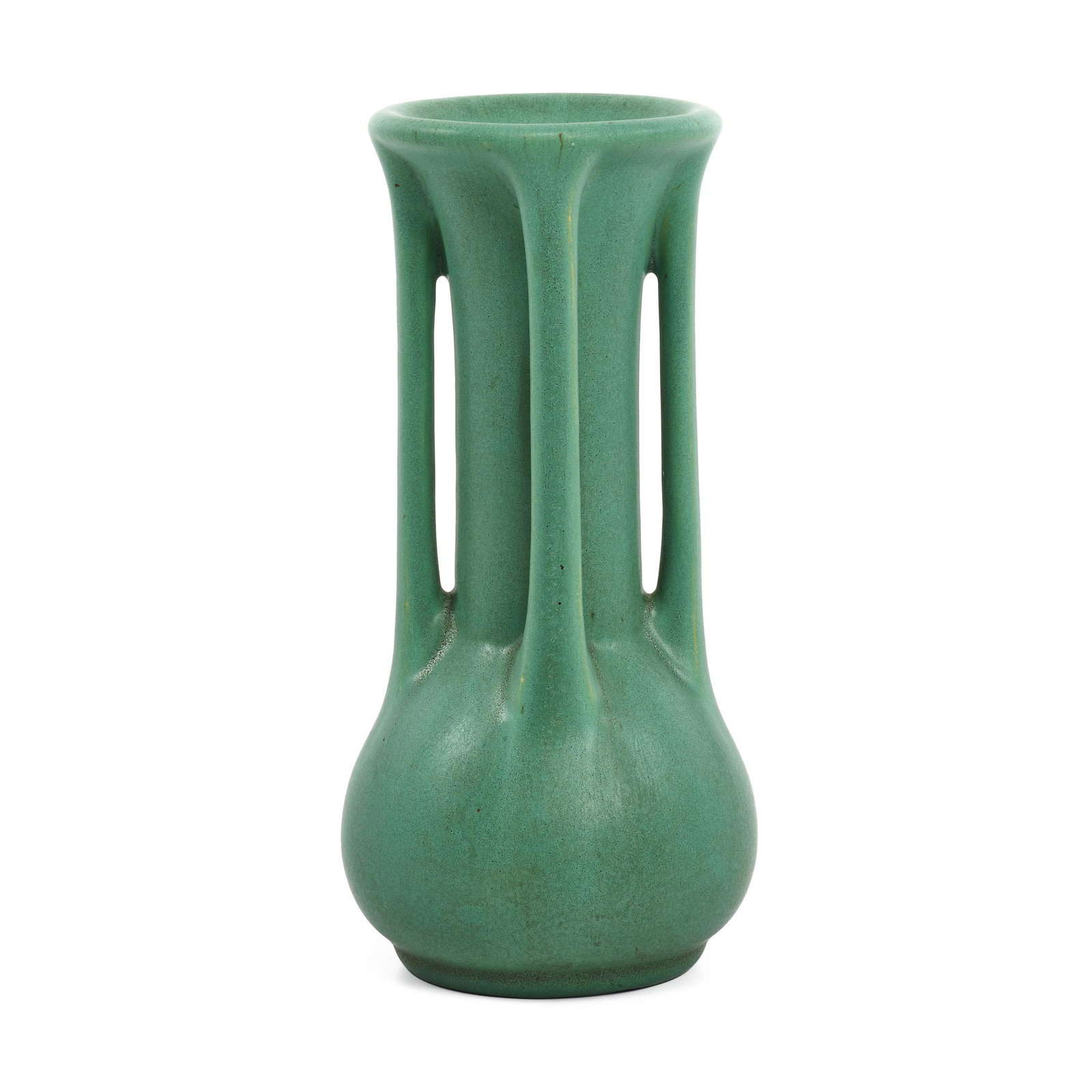 Teco Pottery vase: Teco PotteryvaseChicagoglazed ceramicstamped mark7"h x 3.25"dia
