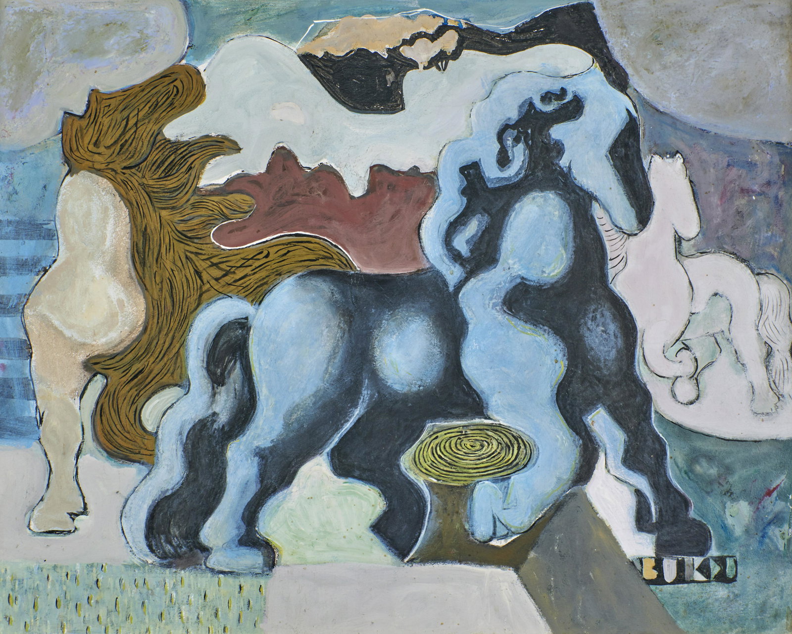 Eduard Buk Ulreich (American, 1889-1966) oil on board: Eduard Buk Ulreich (American, 1889-1966) oil on boards
