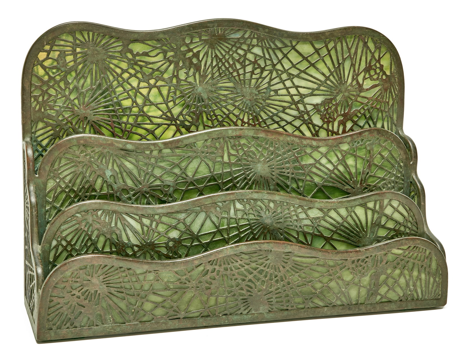 Tiffany Studios Pine Needle letter rack (1 of 5)