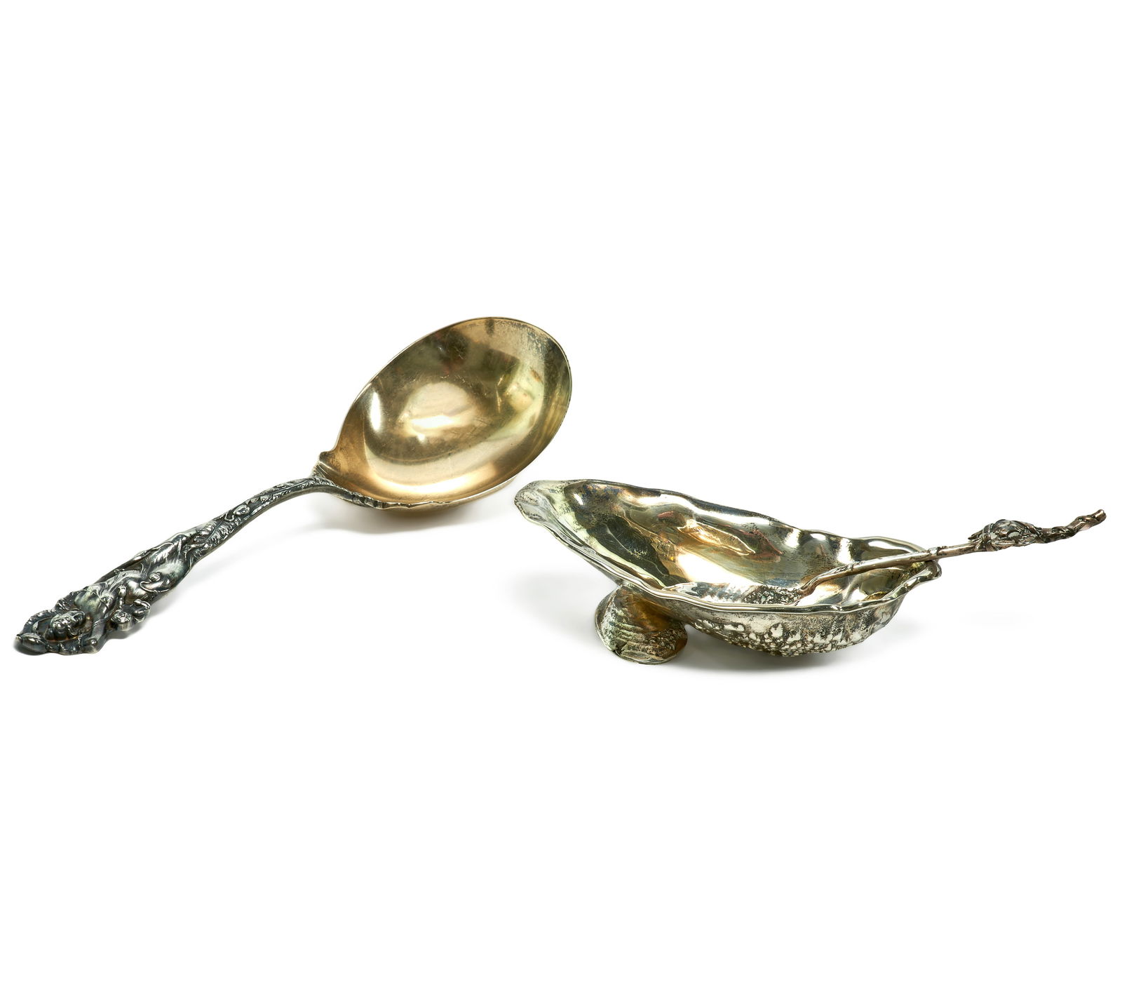 Reed and Barton, Love Disarmed, berry spoon, Gorham, Naragansett oyster dish and spoon (1 of 10)