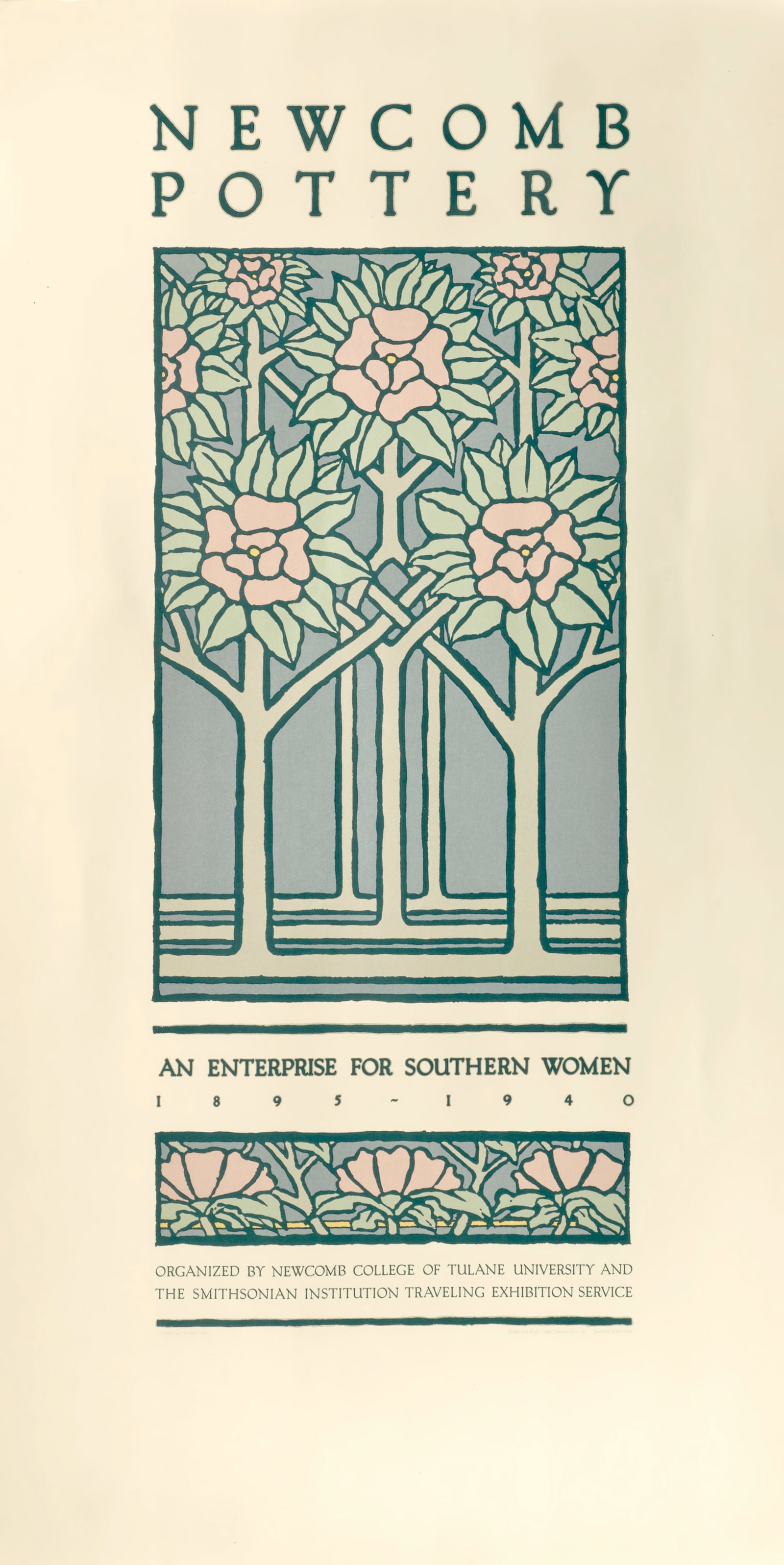 Newcomb Pottery exhibition poster, An Enterprise for Southern Women 1895-1940: Newcomb Pottery exhibition poster, 1984 An Enterprise for Southern Women 1895-1940 unframed 33"h x 18"w