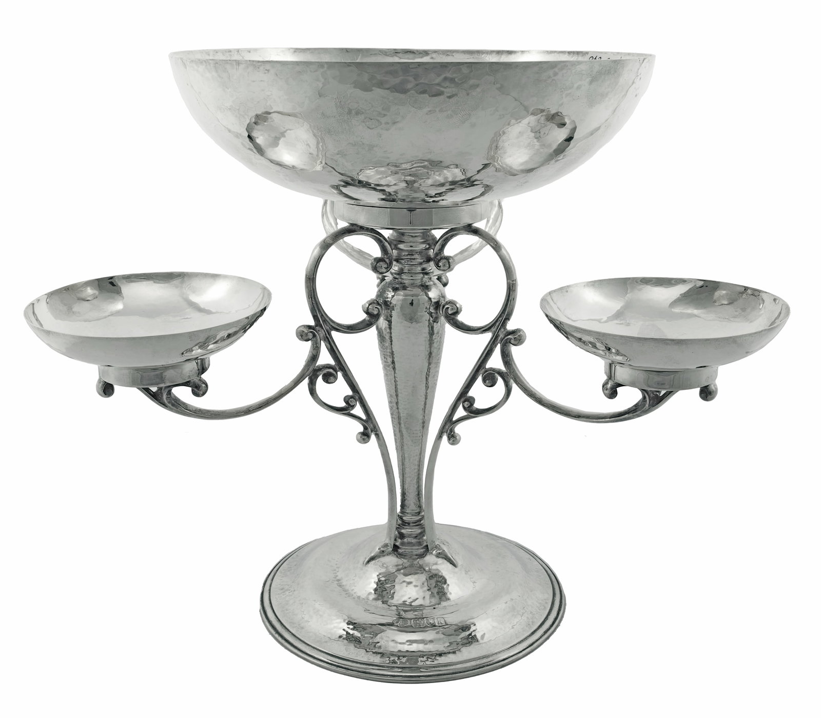 Gold and Silversmiths Co. Ltd. Arts and Crafts Hammered Epergne (1 of 4)