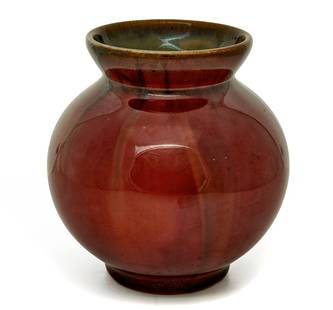 Rookwood Pottery Coromandel vase: Rookwood PotteryCoromandel vase Cincinnati, OH, 1932 glazed ceramic dated, numbered 4.5"h x 3.5"dia