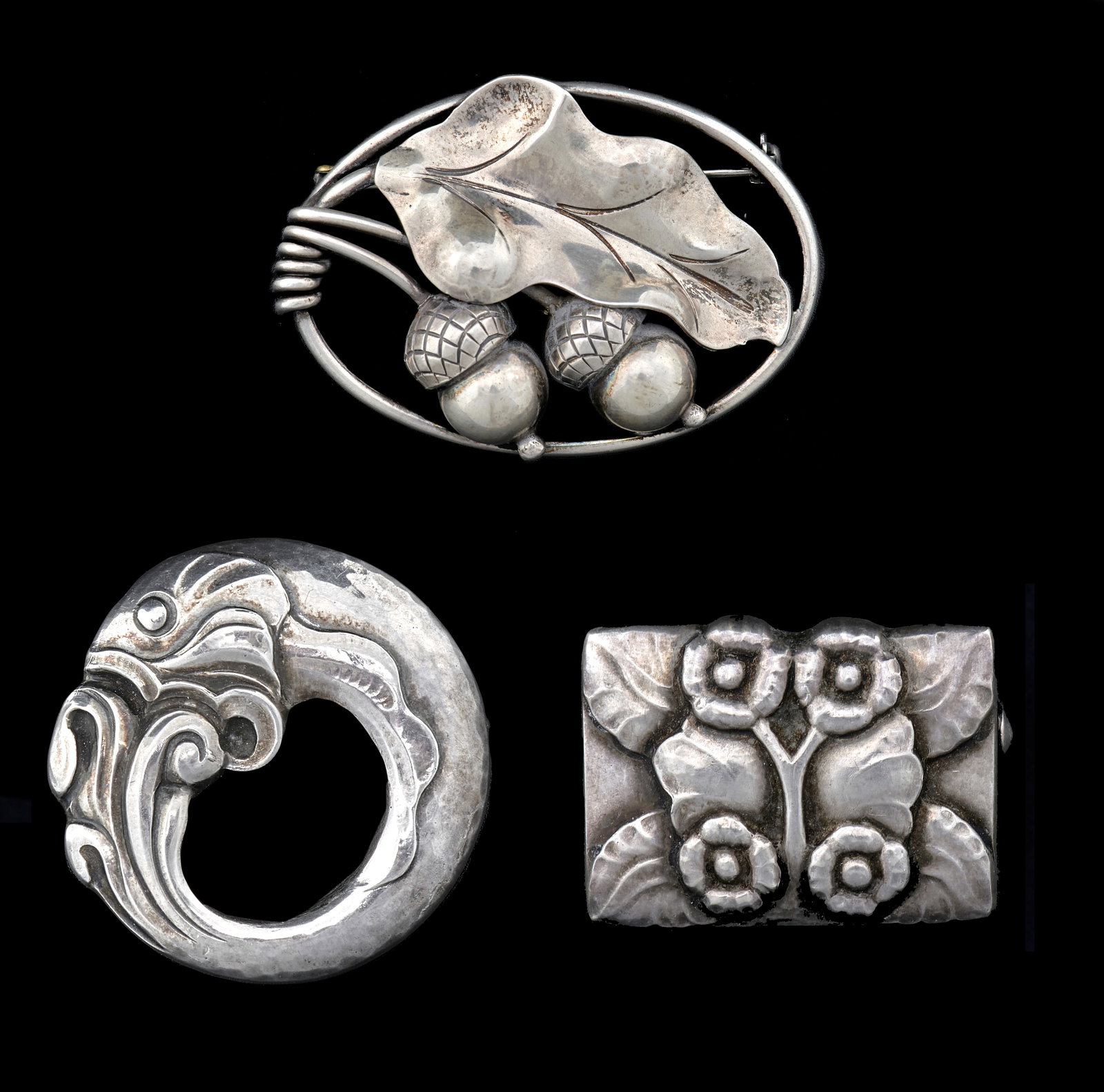 Georg Jensen brooches, 3 (1 of 8)