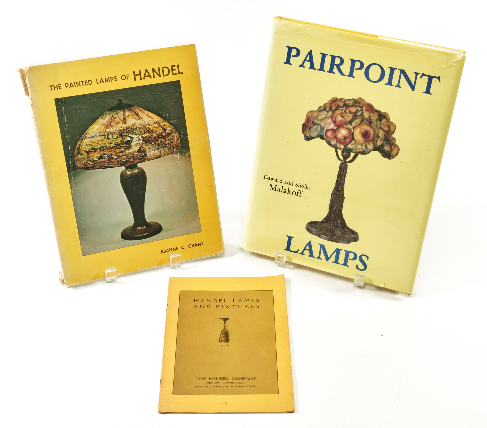 Lot of three Handel and Pairpoint reference books: Lot of three Handel and Pairpoint reference books: Handel Lamps and Fixtures by the Handel Company The Painted Lamps of Handel by Joanne C. Grant Pairpoint Lamps by Edward and Sheila M