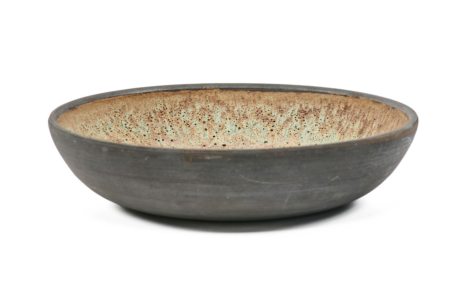 James Lovera bowl: James LoverabowlCaliforniaglazed ceramic signed 2"h x 8.5"dia