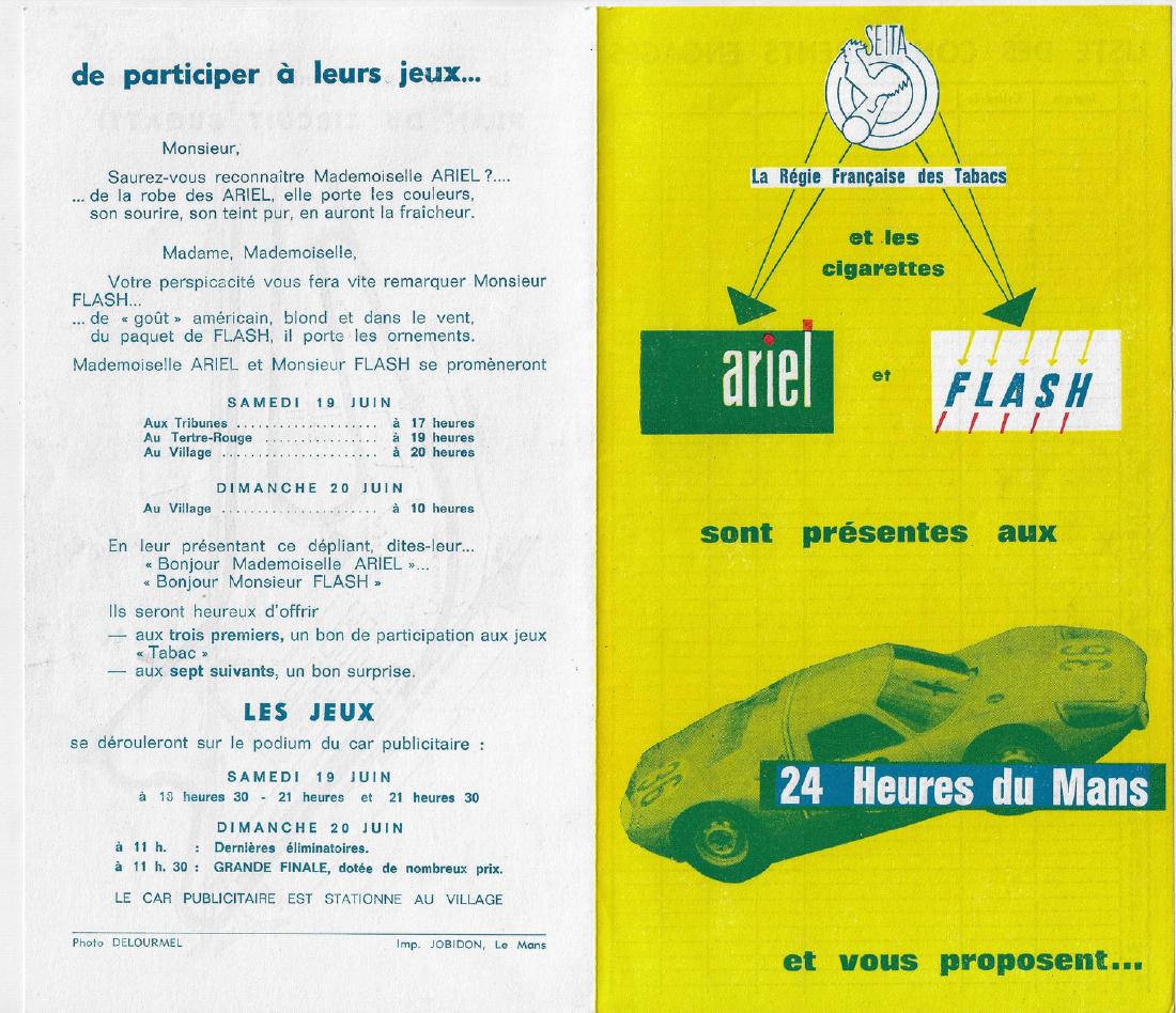 Le Mans 1965 Advertisement flyer subject Porsche 904: 4 pages