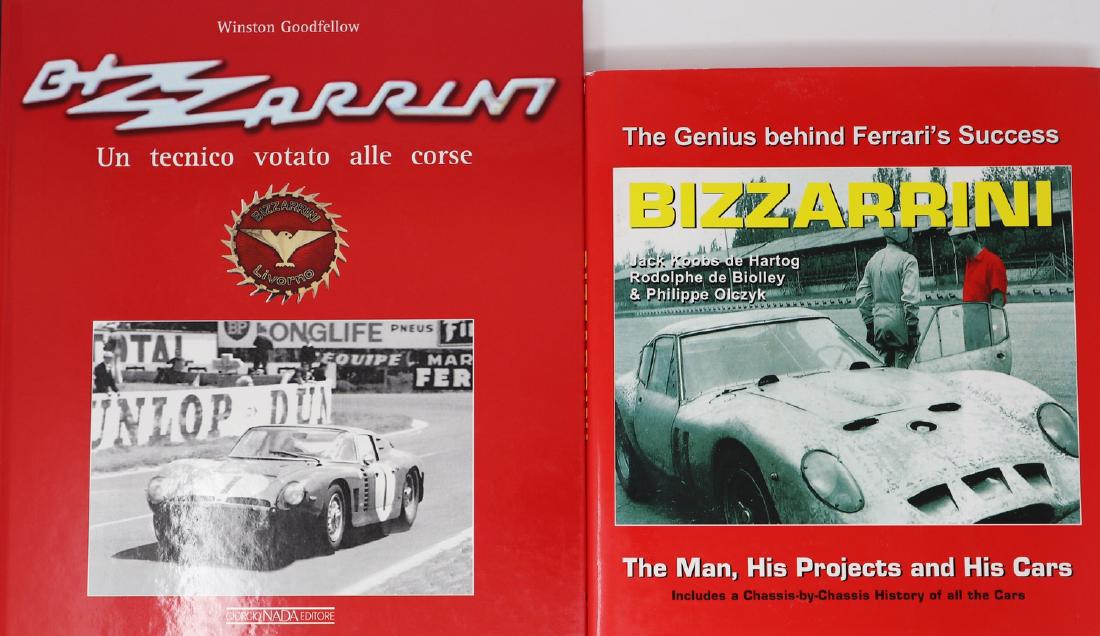 Bizzarini 2 books: No. 1: 'The Man, His Projects and His Cars' by Hartog 2001 No. 2: 'Bizzarini un tecnico votato alle corse' by Goodfellow from 2004