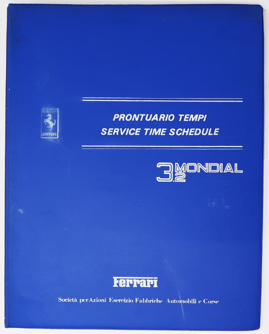 Ferrari Service time schedule 3.2 Mondial from 1986 (1 of 1)