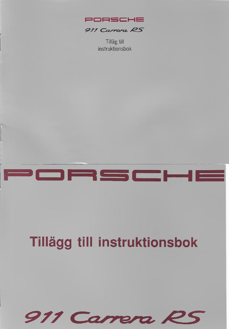 Porsche 2 x appendix for the operating instructions 911 (1 of 1)