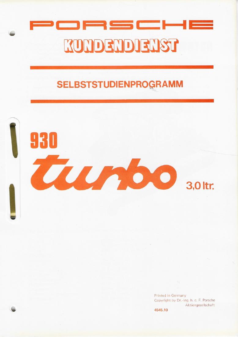 Porsche Customer service information Porsche 911 Turbo (1 of 1)