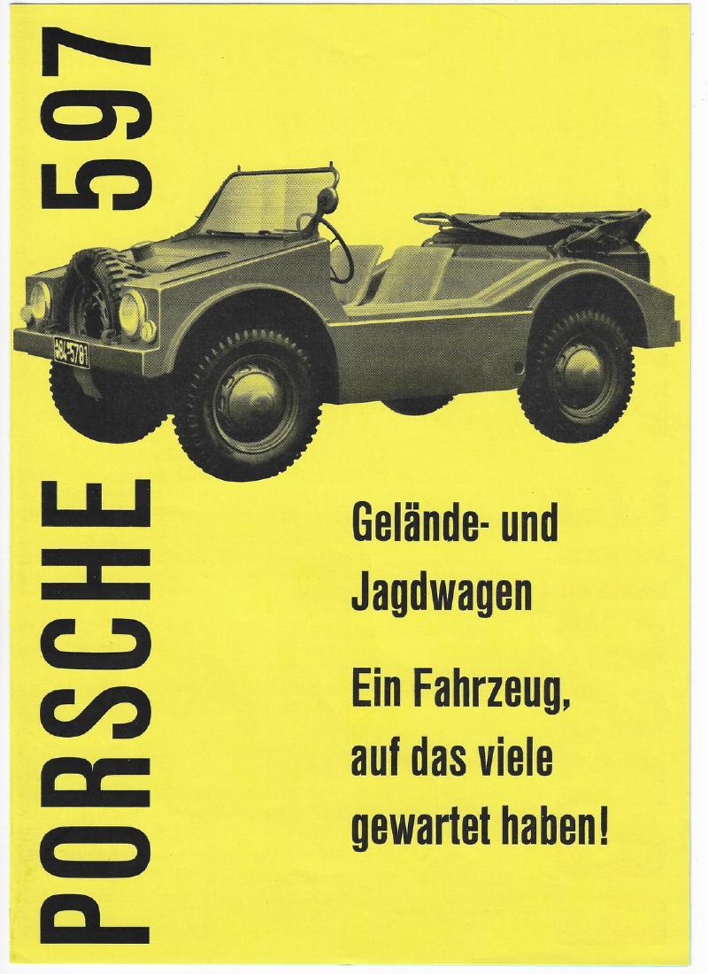 Porsche Brochure type 597 off-road and hunting car (1 of 1)