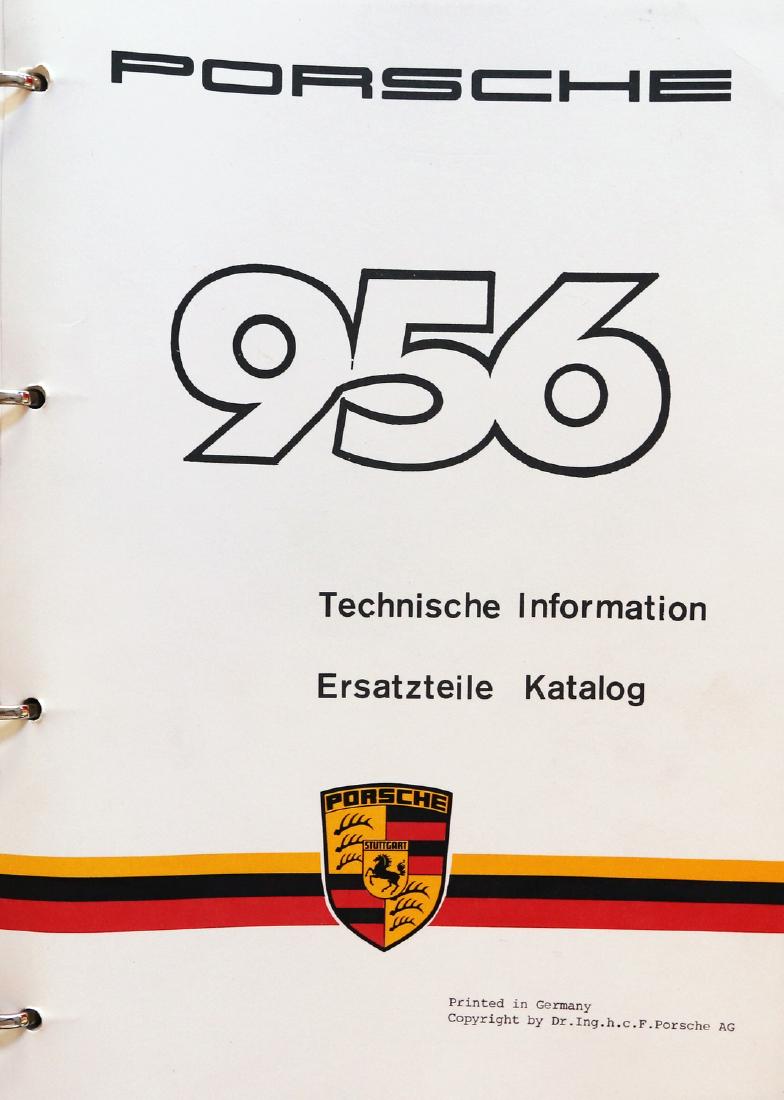 Porsche Catalog of replacement parts type 956 (1 of 1)