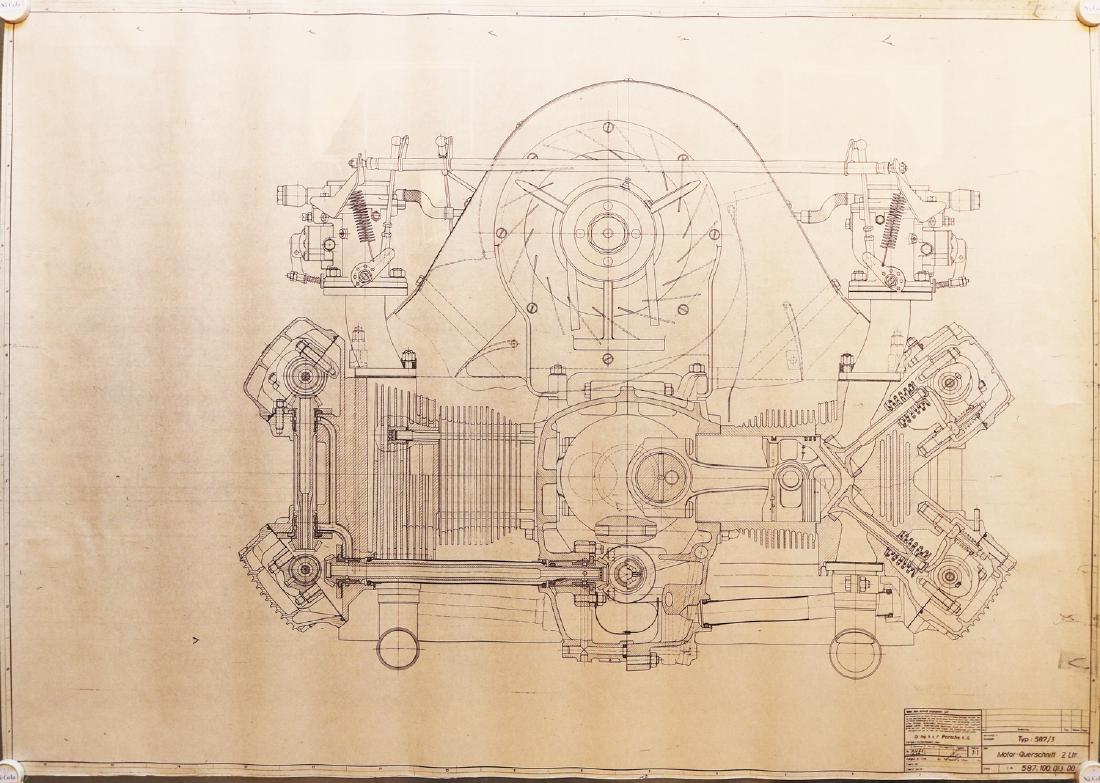 Porsche Original blueprint 904 Carrera GT engine (1 of 1)