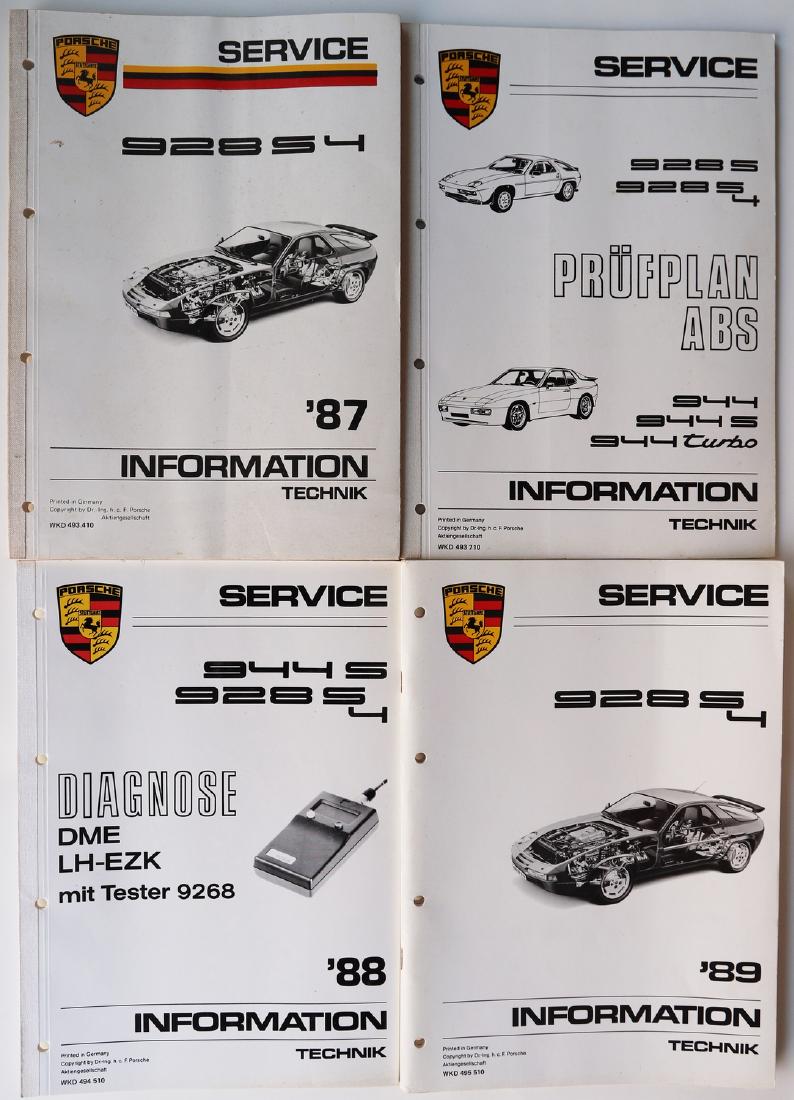Porsche 4 x service information technology type 928 S4,: German