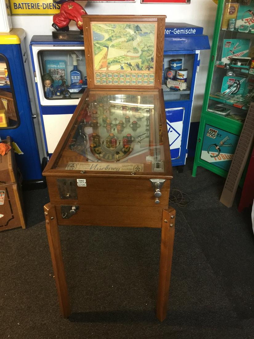 Automobilia Ball slot machine Nürburgring Nordschleife: Original key, cable, plug, discs, back panel picture, technology, description, sign, attachments parts, working, very clean