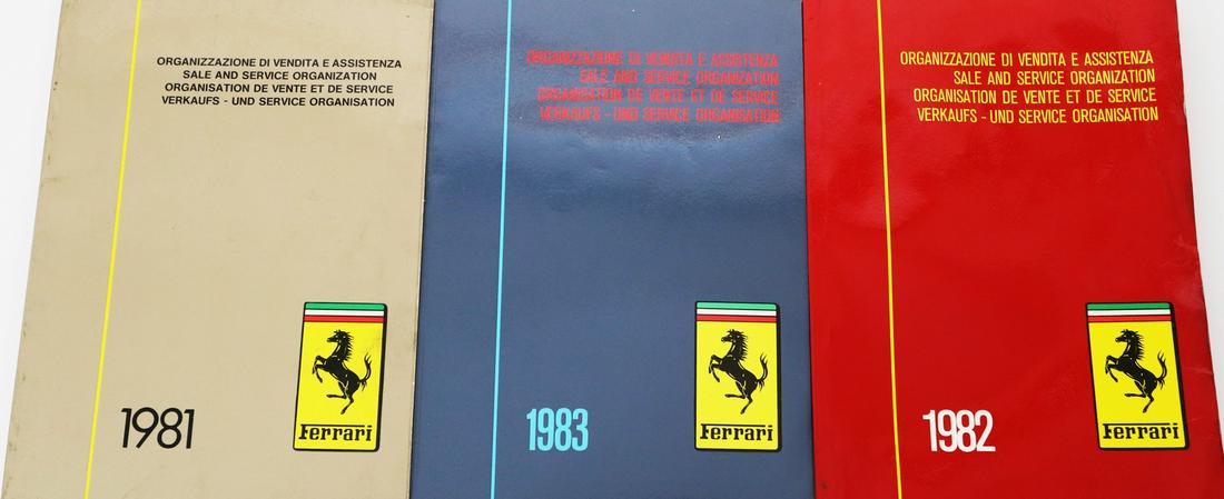 Ferrari 3 brochures 'Verkaufs - und Service (1 of 1)