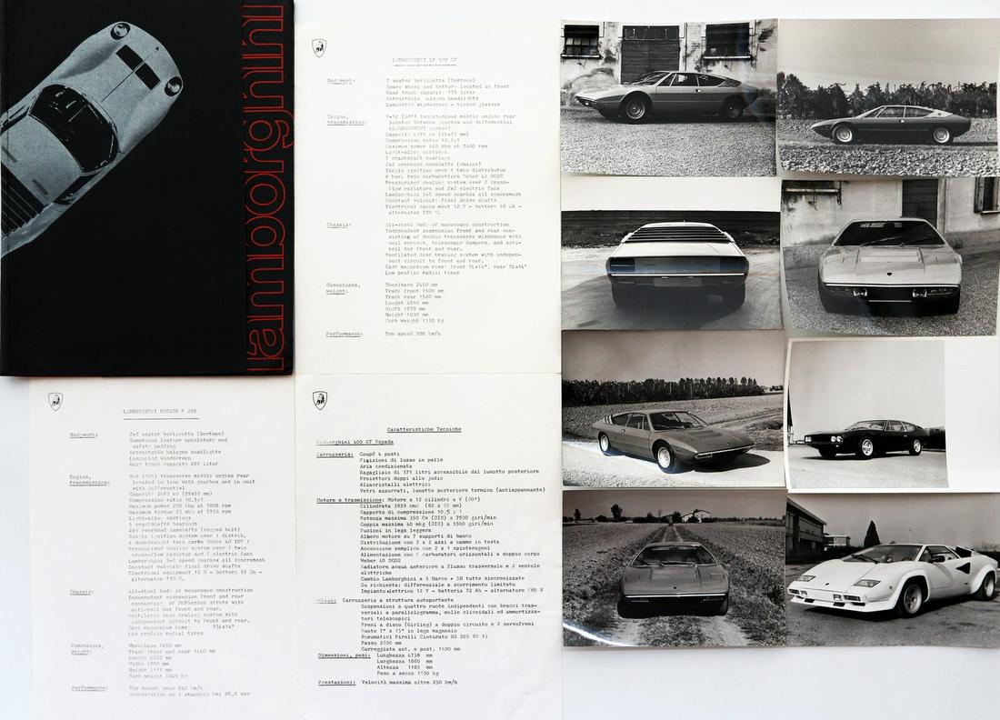 Lamborghini Press kit LP500 GT / Uracco P250 / Espada (1 of 1)