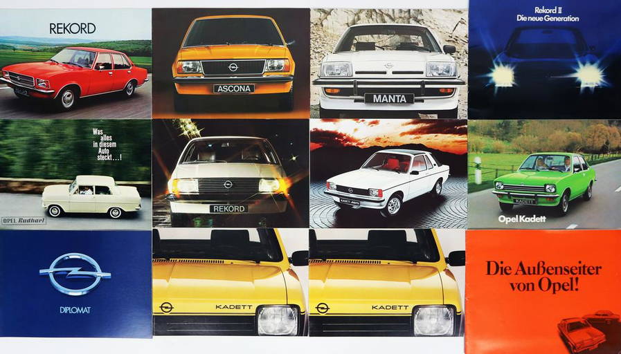 Opel 15 Brochures From The 70s