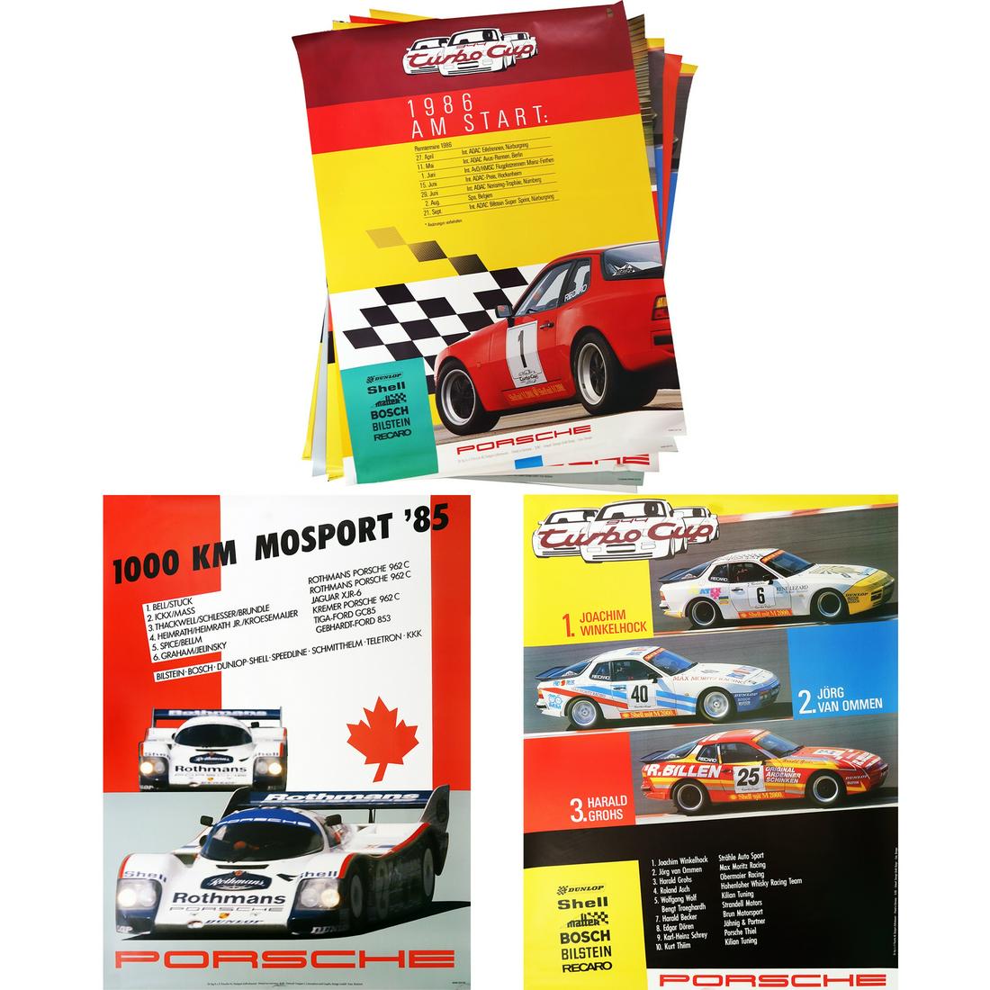 Porsche 5 poster of races from the 80s (1 of 3)