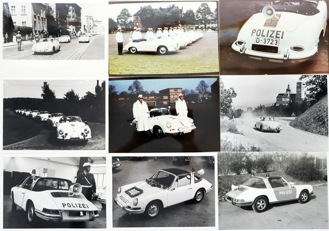Porsche 9 press photos type 911 und 356 police cars (1 of 1)