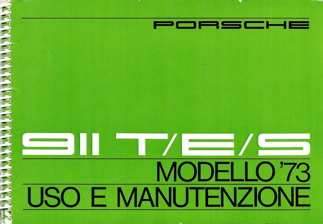 Porsche Operating instructions type T/E/S model '73 (1 of 1)