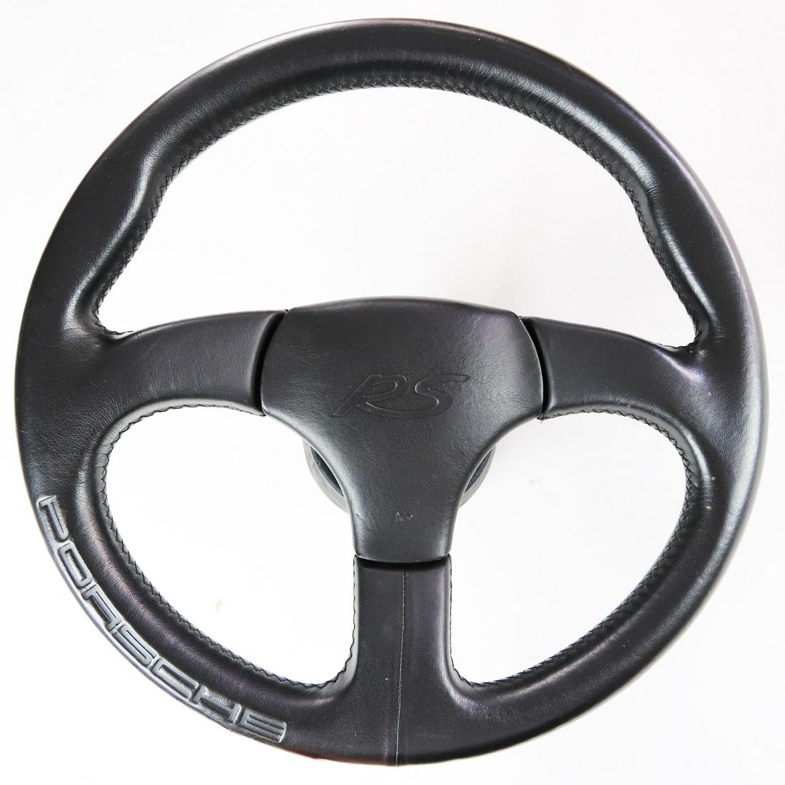 Porsche Leather steering wheel with longer hub for type (1 of 1)