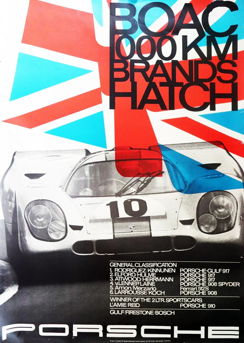 Porsche Poster 'Boac 1000 KM Brands Hatch 1970' (1 of 1)