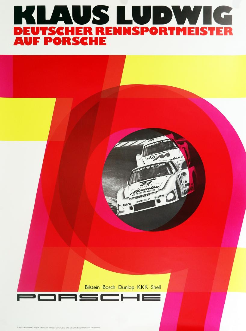 Porsche Poster 'Klaus Ludwig Deutscher Rennsportmeister (1 of 1)