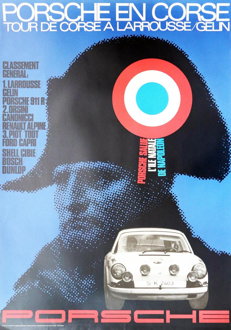 Porsche Poster 'Porsche En Corse Tour de Corse a (1 of 1)