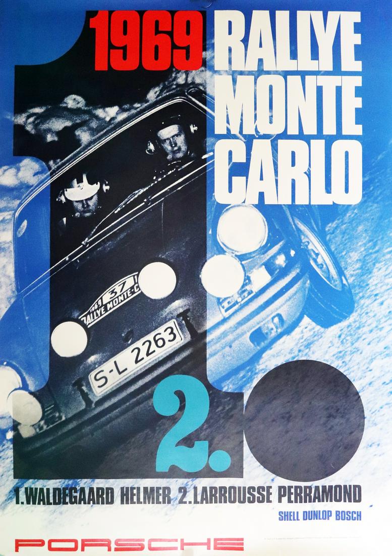 Porsche Poster 'Rallye Monte Carlo 1969' (1 of 1)