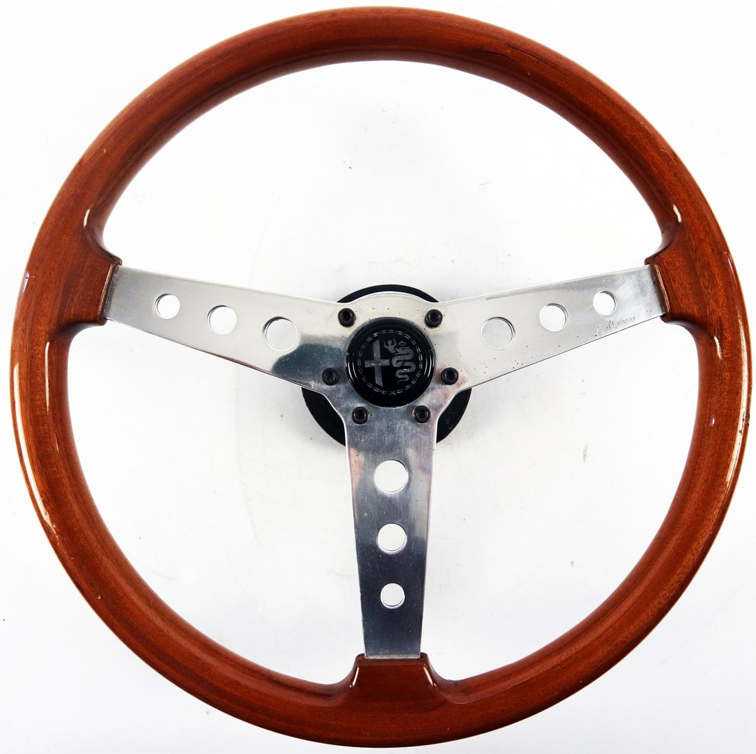 Alfa Romeo Hellebore wood steering wheel: With hub, diameter 35 cm