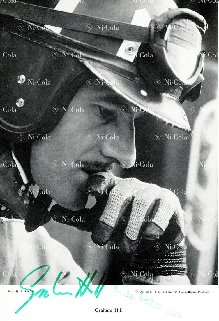 Autogramm Autographed Poster by Graham Hill and Innes (1 of 1)