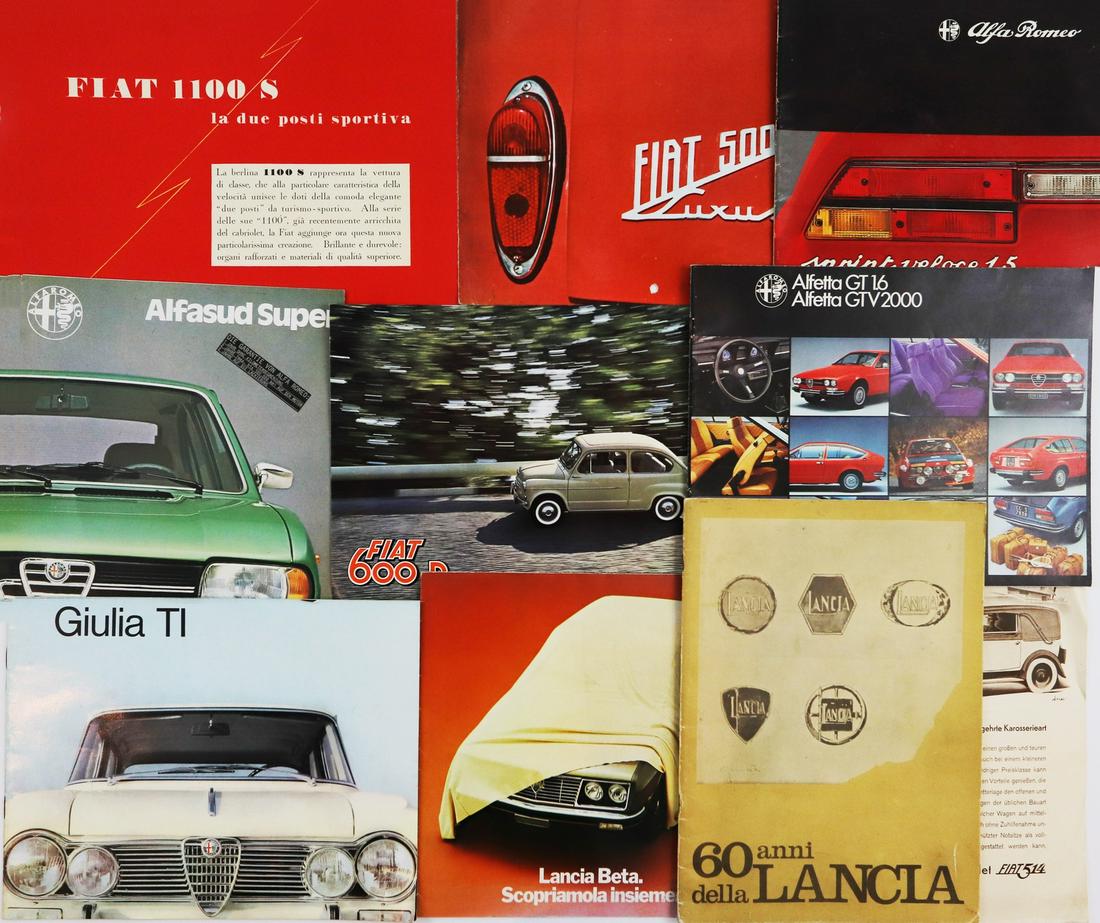 Automobilia 10 brochures Italian car manufacturers from (1 of 1)