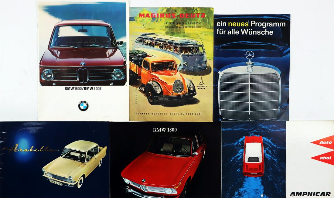 Automobilia 6 brochures from the 50s/60s (1 of 1)