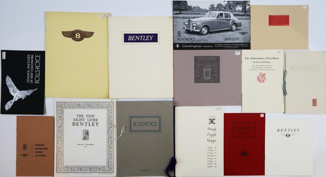 Bentley 14 brochures Bentley and Rolls-Royce from the: (all reprints Rolls-Royce Owner's Club from the 70s)