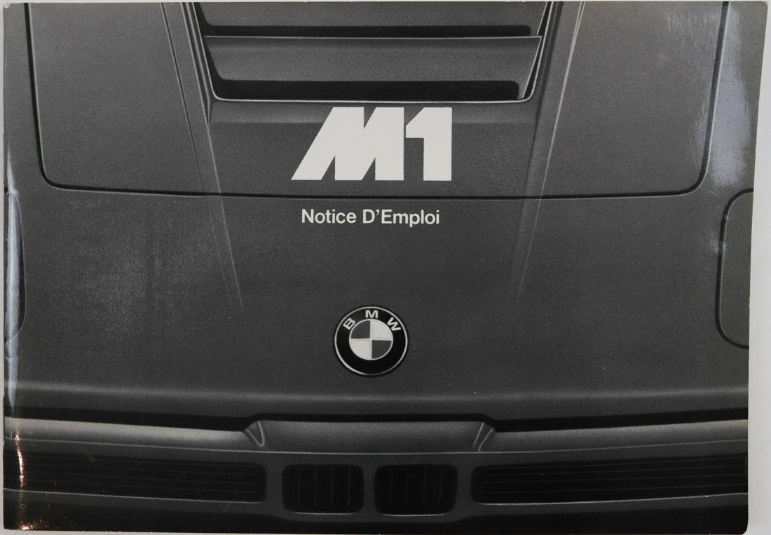 BMW Operating Instructions BMW M1 from 1980 (1 of 1)