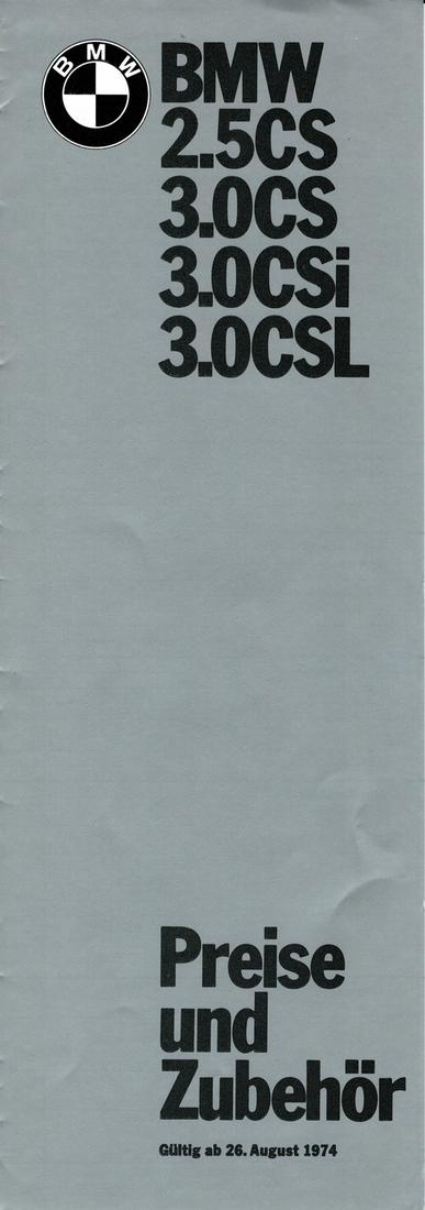 BMW Flyer type 2.5CS / 3.0CS / 3.0CSi / 3.0CSL von 1974 (1 of 1)