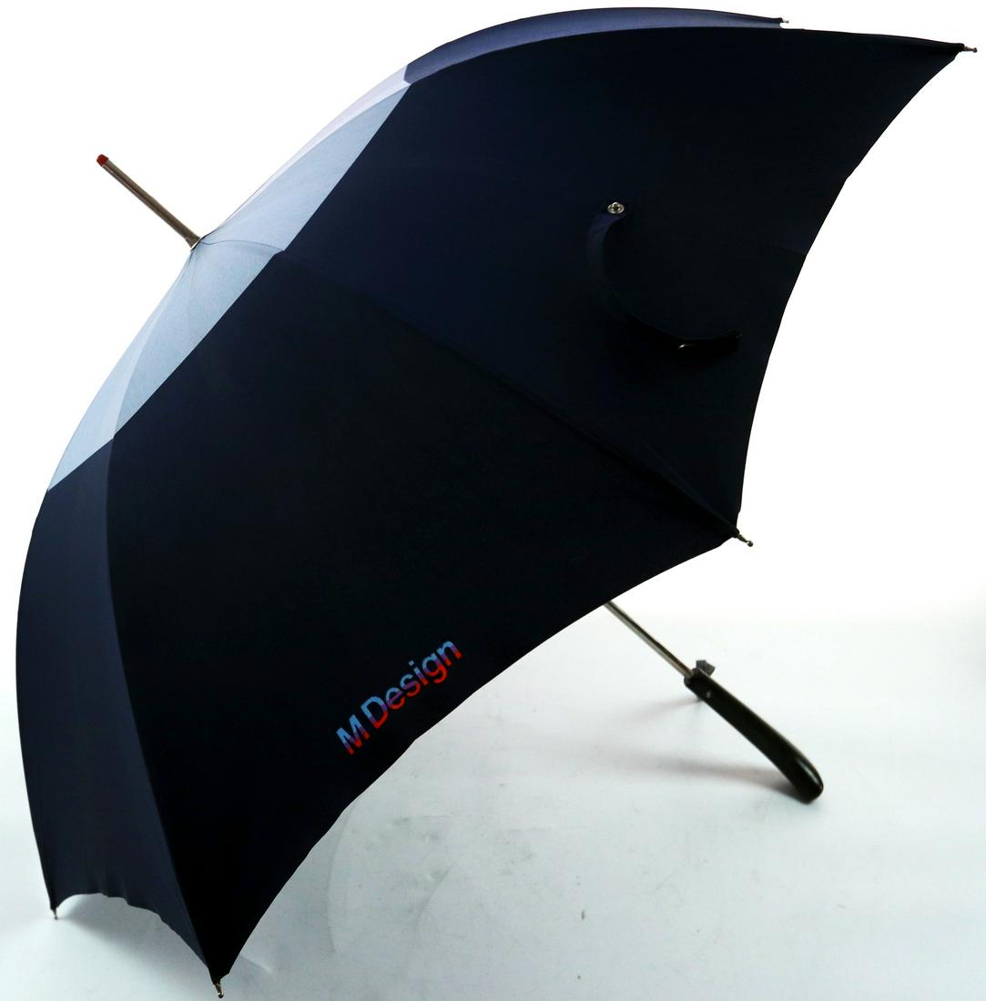 BMW Umbrella 'M Design' from the 80s: High quality green BMW wooden handle