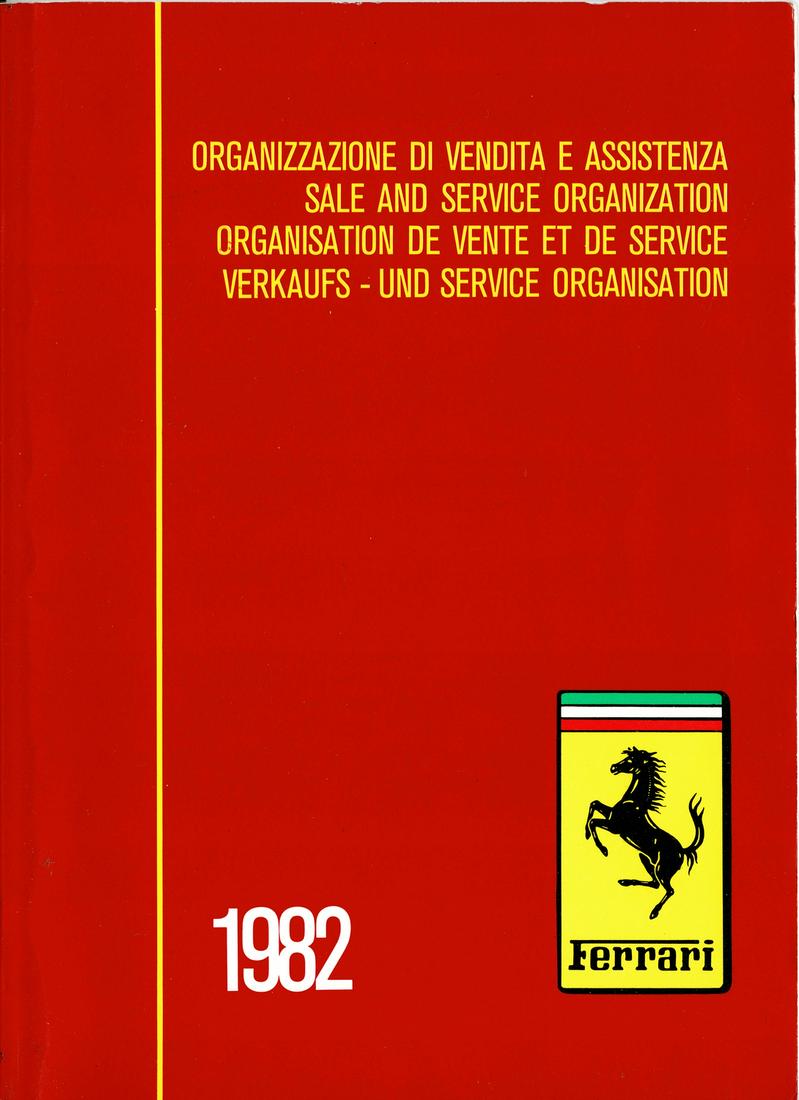 Ferrari Brochure 'Sale And Service Organization' from (1 of 1)