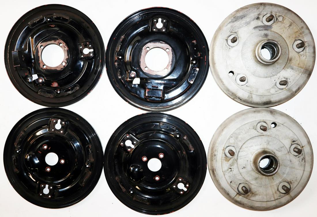 Porsche 6-piece bearing plates and brake drums for 356A (1 of 1)