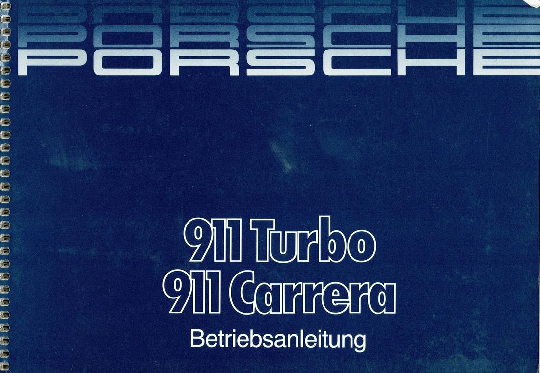 Porsche Operating Instructions type 911 Turbo, 911 (1 of 1)