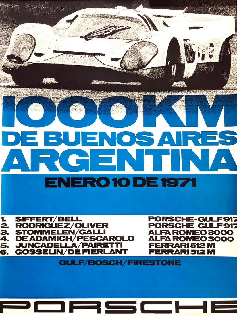 Porsche Poster '1000 KM Buenos Aires Argentina' from (1 of 1)