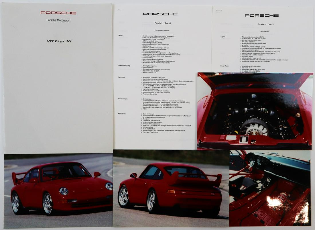 Porsche Press kit type 911 Cup 3.8 from 1995 (1 of 1)