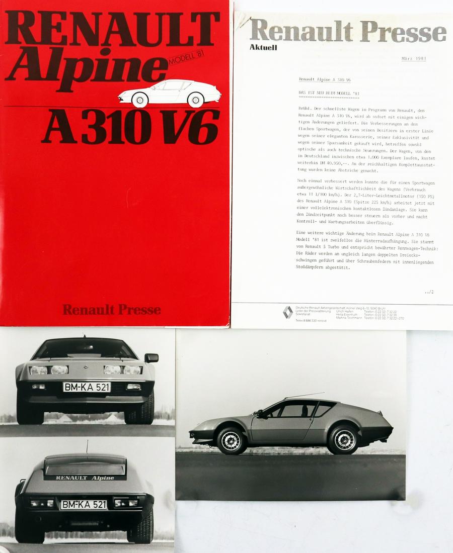 Renault Press kit type Alpine A310 V6 model 81 (1 of 1)