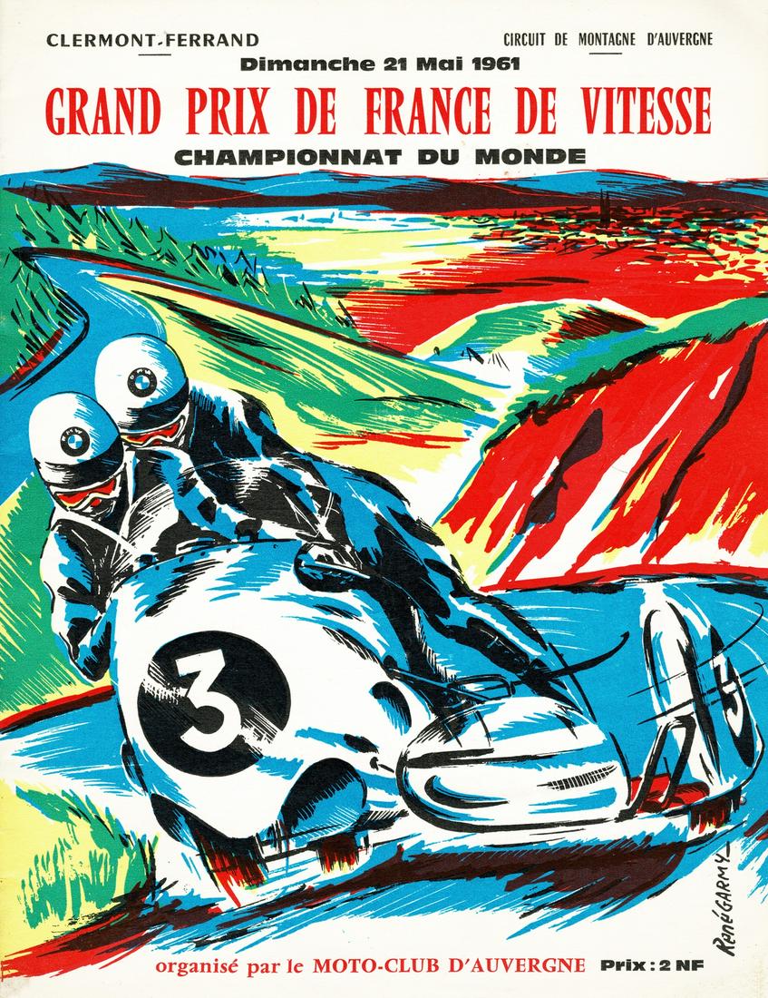 Rennprogramm 'Grand Prix de France 1961' for motorbikes: French, 22 pages