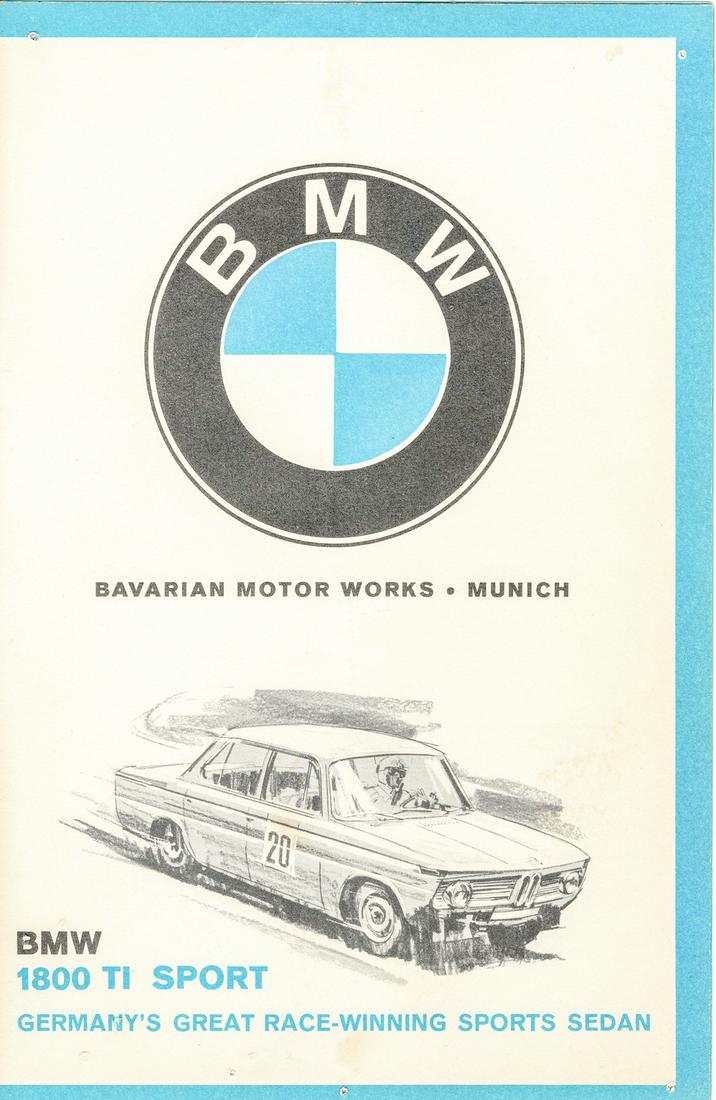 BMW Brochure 1800 TI Sport Race Victorys 1964 (1 of 1)