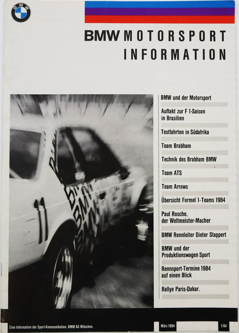 BMW Magazine 'BMW Motorsportinformation' edition March: German, 20 pages, very rare