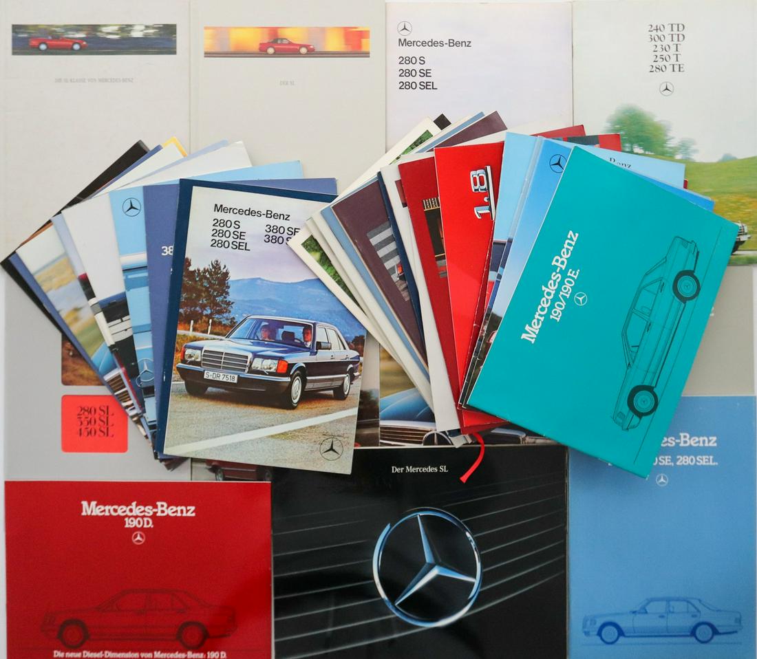 Mercedes-Benz 43 brochures from 1976 - 1996: German